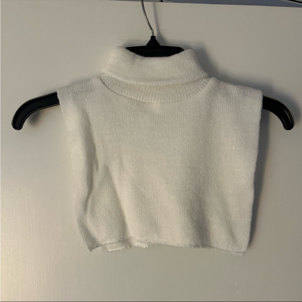 White Turtleneck Sweater Vest